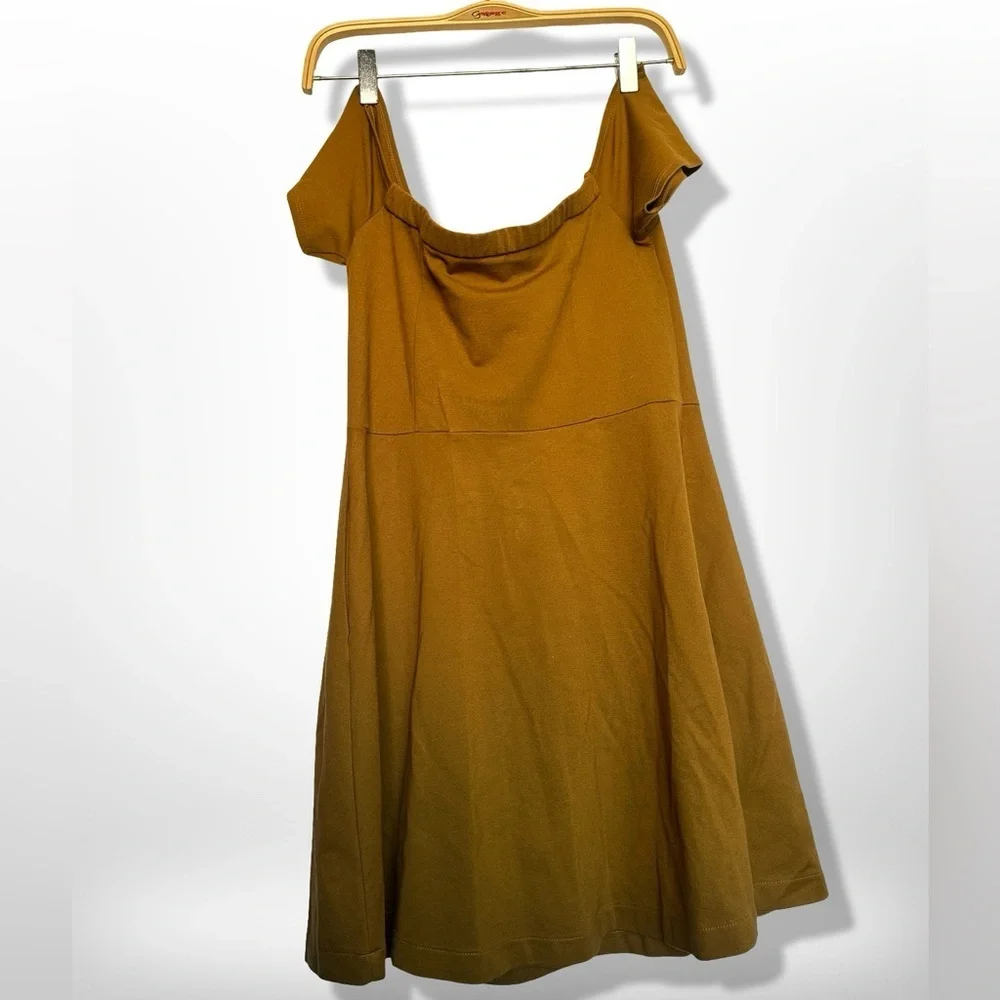 Free People Off-Shoulder Brown Mini Dress